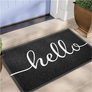Door Mat Outdoor Indoor Hello Doormat, 30"x17.5", Durable Floor Mat Non Slip Rug